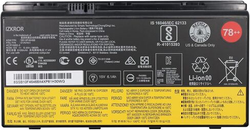 01AV451 96Wh 6400mAh 8 خلايا بديلة للبطارية Lenovo ThinkPad P70 20ER 20ES P71 20HK 20HL Series Laptop 00HW030 SB10F46468 4X50K14092 5B10W13950 78++ 78+ 15V in Saudi Arabia