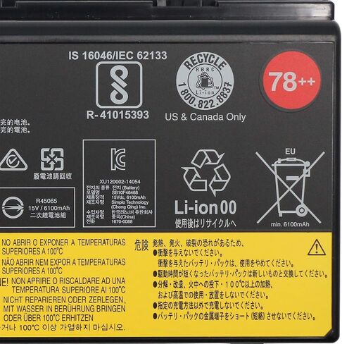 01AV451 96Wh 6400mAh 8 خلايا بديلة للبطارية Lenovo ThinkPad P70 20ER 20ES P71 20HK 20HL Series Laptop 00HW030 SB10F46468 4X50K14092 5B10W13950 78++ 78+ 15V in Saudi Arabia