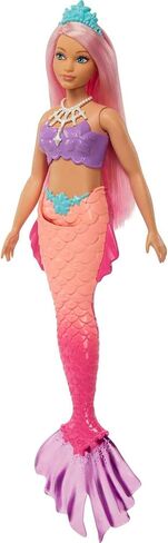 Barbie Mermaid Dolls with Fantasy Hair and Headband Accessories, Mermaid Toys with Shell-Inspired Bodices and Colorful Tails in Saudi Arabia