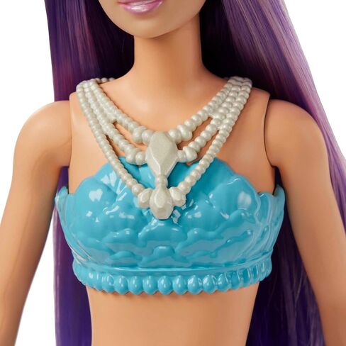 Barbie Mermaid Dolls with Fantasy Hair and Headband Accessories, Mermaid Toys with Shell-Inspired Bodices and Colorful Tails in Saudi Arabia