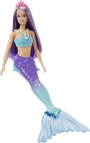 Barbie Mermaid Dolls with Fantasy Hair and Headband Accessories, Mermaid Toys with Shell-Inspired Bodices and Colorful Tails in Saudi Arabia