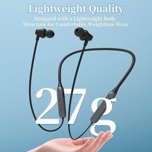 Neckband Bluetooth Headphones,V5.3 Wireless Earbuds with Neckband,10Hrs Battery Life, IPX5 Sweatproof,Around the Neck Headphones Suitable for Immersive Music Listening, Outdoors Sport and Phone Calls in Saudi Arabia