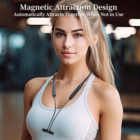 Neckband Bluetooth Headphones,V5.3 Wireless Earbuds with Neckband,10Hrs Battery Life, IPX5 Sweatproof,Around the Neck Headphones Suitable for Immersive Music Listening, Outdoors Sport and Phone Calls in Saudi Arabia