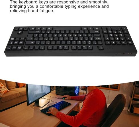 Ergonomic Left Handed Keyboard for Business Engineers, 109 Keys USB Wired Computer Keyboard with 2 HUB for Left Handed People for, 7, 8, 10 in Saudi Arabia