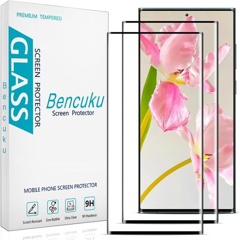 (عبوتان) واقي شاشة لهاتف سامسونج جالاكسي S22 من الزجاج المقسى الفائق، تغطية شاشة كاملة منحنية ثلاثية الأبعاد، مقاوم للخدش، عالي الوضوح in Kuwait