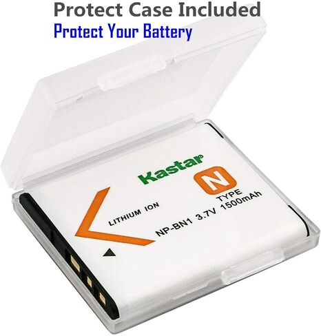 Kastar NP-BN1 LTD2 USB Battery Charger Replacement for Sony NP-BN1, Type N Battery, Sony BC-CSN, BC-CSNB Charger, Sony Cyber-Shot DSC-WX100, Cyber-Shot DSC-WX150, Cyber-Shot DSC-WX220 in Saudi Arabia