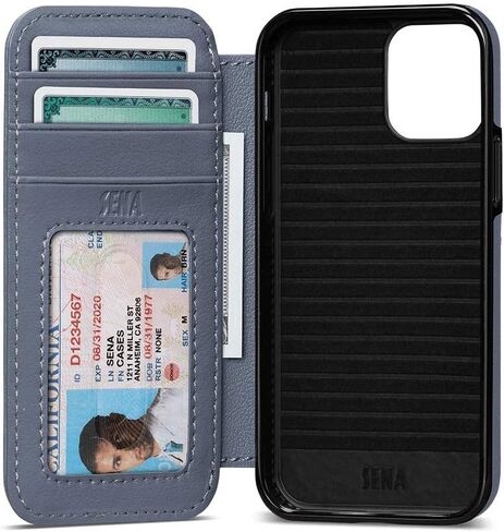 Wallet Book Case, Leather Book Style Folio Wallet with Kickstand & Card Slots for iPhone (Toffee, iPhone 13 Pro Max) in Kuwait