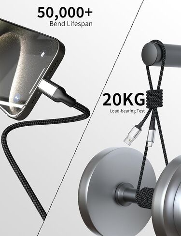 كابل شاحن USB C بطول 1.5 قدم، 2 حزمة من كابل USB مضفر إلى USB C شحن سريع، سلك شحن Android من النوع C بطول 1.5 قدم لهاتف iPhone 15 Pro Max Plus Samsung Galaxy S24 S23 S22 S21 Ultra، Note 20 10، A10e، Moto، LG in Kuwait