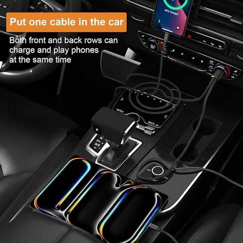 Dual USB C Charging Cable 4FT 2Pack Black, Multi 2-in-1 USB C to Double USB C Cord, Type C Splitter Cable for iPhone 15/15 Pro/15 Pro Max/15 Plus, iPad Pro/Air, Samsung Galaxy S24, Carplay, Andriod in Kuwait