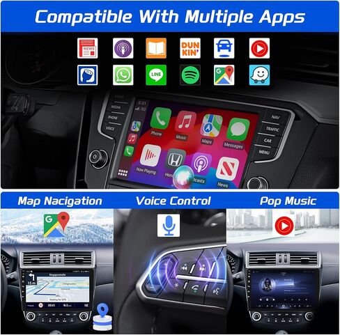 محول Geloo Android Auto اللاسلكي للسيارة، دونجل تلقائي Android لاسلكي لتوصيل السيارة السلكية OEM وتشغيلها، إعداد سهل USB C إلى A، وصلة USB A in Kuwait