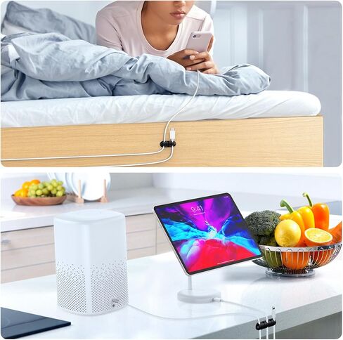 مشابك حامل كابل غير قابلة للكسر، 5 عبوات منظم سلك للمكتب، مشبك سلك قابل للتعديل من السيليكون، إدارة الأسلاك اللاصقة لشحن كابل USB وسلك الماوس والكمبيوتر الشخصي والسيارة والمنزل ومنضدة الحائط - بني in Kuwait