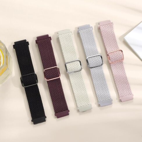 5 قطع من الأربطة لـ Amazfit GTS 4/GTS 4 Mini/GTS/GTS 2/GTS 2e/GTS 2 mini، أساور معصم مضفرة مرنة قابلة للتعديل مقاس 20 مم لـ Amazfit Bip 3 Pro/ Bip 3/Bip U Pro/Bip Lite/ Bip S/Bip إس لايت/بيب يو in Saudi Arabia