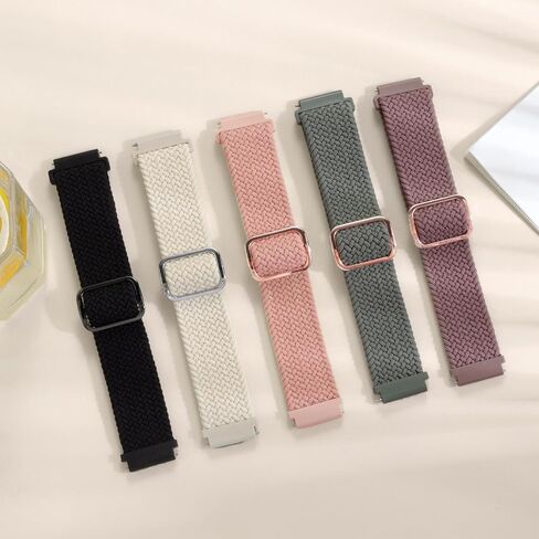 5 قطع من الأربطة لـ Amazfit GTS 4/GTS 4 Mini/GTS/GTS 2/GTS 2e/GTS 2 mini، أساور معصم مضفرة مرنة قابلة للتعديل مقاس 20 مم لـ Amazfit Bip 3 Pro/ Bip 3/Bip U Pro/Bip Lite/ Bip S/Bip إس لايت/بيب يو in Saudi Arabia