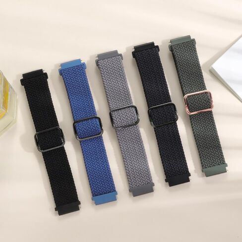 5 قطع من الأربطة لـ Amazfit GTS 4/GTS 4 Mini/GTS/GTS 2/GTS 2e/GTS 2 mini، أساور معصم مضفرة مرنة قابلة للتعديل مقاس 20 مم لـ Amazfit Bip 3 Pro/ Bip 3/Bip U Pro/Bip Lite/ Bip S/Bip إس لايت/بيب يو in Kuwait