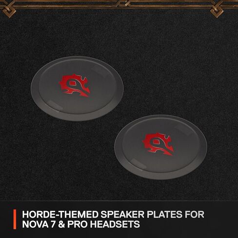مجموعة SteelSeries Arctis Nova Booster Pack — إصدار World of Warcraft Horde — ملحق سماعة الألعاب — عصابة رأس من النايلون — يمكن التخصيص باستخدام لوحات مكبرات الصوت الفريدة — إصدار محدود لعنصر التجميع in Kuwait