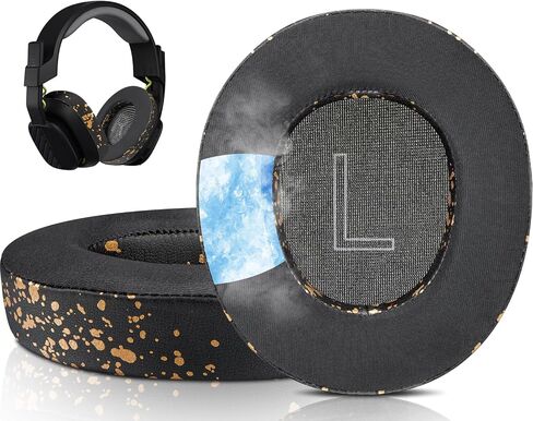 SOULWIT Cooling-Gel Replacement Earpads for Astro A10 Gen 2 Wired Headset, Ear Pads Cushions with Durable Ice Silk Fabric, Comfort Noise Isolation Foam - Black in Saudi Arabia