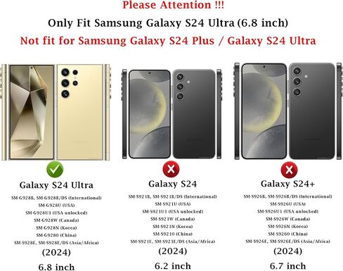 for Samsung Galaxy S24 Ultra Case: Dual Layer Protective Heavy Duty Cell Phone Cover Shockproof Rugged with Screen Protector - Military Protection Bumper Tough - Samsung Galaxy S24 Ultra 2024, Black in Saudi Arabia