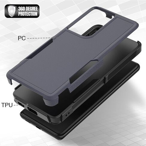 for Samsung Galaxy S24 Ultra Case: Dual Layer Protective Heavy Duty Cell Phone Cover Shockproof Rugged with Screen Protector - Military Protection Bumper Tough - Samsung Galaxy S24 Ultra 2024, Black in Saudi Arabia