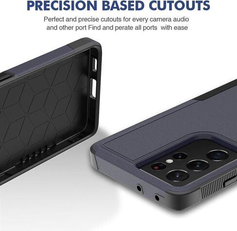 for Samsung Galaxy S24 Ultra Case: Dual Layer Protective Heavy Duty Cell Phone Cover Shockproof Rugged with Screen Protector - Military Protection Bumper Tough - Samsung Galaxy S24 Ultra 2024, Black in Saudi Arabia