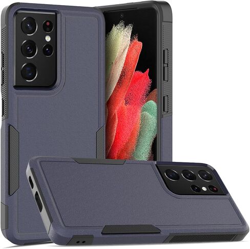 for Samsung Galaxy S24 Ultra Case: Dual Layer Protective Heavy Duty Cell Phone Cover Shockproof Rugged with Screen Protector - Military Protection Bumper Tough - Samsung Galaxy S24 Ultra 2024, Black in Saudi Arabia