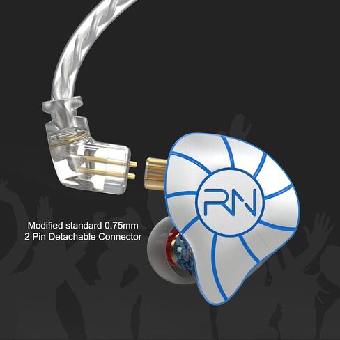 in Ear Headphones 4BA+1DD 5 Drivers IEM Earphones HiFi Wired Earphones with Microphone 3.5mm Audio Plug 2 Pin Detachable Cable Gaming Headphones, White in Saudi Arabia
