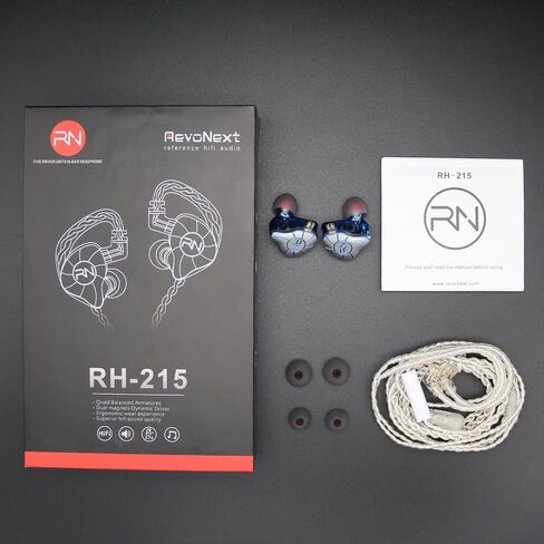 in Ear Headphones 4BA+1DD 5 Drivers IEM Earphones HiFi Wired Earphones with Microphone 3.5mm Audio Plug 2 Pin Detachable Cable Gaming Headphones, White in Saudi Arabia