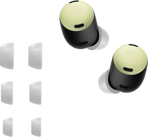 kwmobile Replacement Ear Tips Compatible with Google Pixel Buds Pro - Set of 6 - Memory Foam Eartips - White in Saudi Arabia