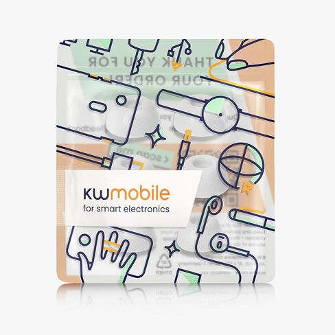 kwmobile Replacement Ear Tips Compatible with Google Pixel Buds Pro - Set of 6 - Memory Foam Eartips - White in Saudi Arabia