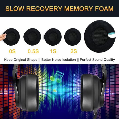 Upgrade Replacement Ear Pads for Corsair Virtuoso RGB Wireless SE Gaming Headset, Ear Cushion Compatible with Virtuoso XT, Durable Leather with Velour, Softer Memory Foam, Added Thickness in Saudi Arabia