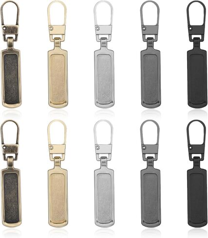 Abeillo 5PCS Zipper Pull Replacement, Round Style Detachable Zipper Repair Pulls, Multifunction Replacement Zipper Pulls for Luggage Clothing Jackets Boots Purse Coat in Saudi Arabia