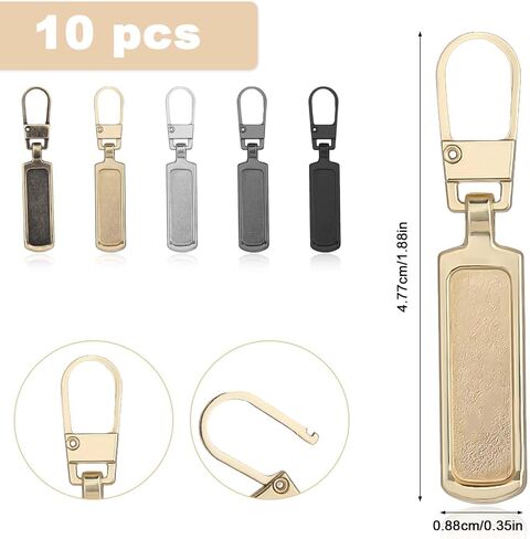 Abeillo 5PCS Zipper Pull Replacement, Round Style Detachable Zipper Repair Pulls, Multifunction Replacement Zipper Pulls for Luggage Clothing Jackets Boots Purse Coat in Saudi Arabia