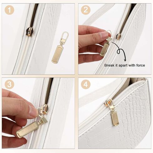 Abeillo 5PCS Zipper Pull Replacement, Round Style Detachable Zipper Repair Pulls, Multifunction Replacement Zipper Pulls for Luggage Clothing Jackets Boots Purse Coat in Saudi Arabia
