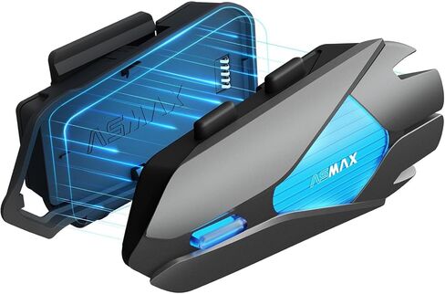 سماعة بلوتوث Z1 للدراجات النارية، خوذة 10 راكبين، أنظمة اتصالات داخلية شبكية، تحكم صوتي/شحن سريع/إقران عالمي/إلغاء الضوضاء/ IP67 مقاومة للماء، عبوتان in Kuwait