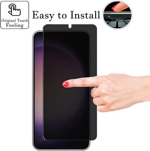 [2+2 Pack] Samsung Galaxy S23 Plus Privacy Screen Protector And Camera Lens Protector, [No bubbles] [Fingerprint ID Compatible] Premium Tempered Glass Screen Protector,for Galaxy S23 Plus in Saudi Arabia