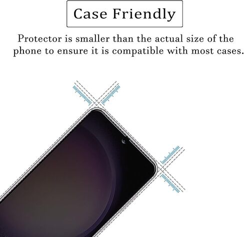 [2+2 Pack] Samsung Galaxy S23 Plus Privacy Screen Protector And Camera Lens Protector, [No bubbles] [Fingerprint ID Compatible] Premium Tempered Glass Screen Protector,for Galaxy S23 Plus in Saudi Arabia
