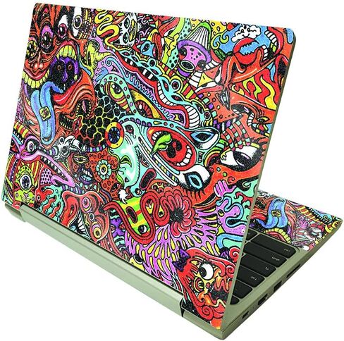 MightySkins Glossy Glitter Skin Compatible with Lenovo IdeaPad Flex 3 Chromebook 2-in-1 11.6" (2021) - Eye of The Storm | Durable High-Gloss Glitter Finish | Easy to Apply | Made in The USA in Saudi Arabia