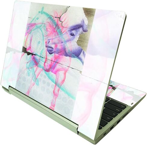 MightySkins Glossy Glitter Skin Compatible with Lenovo IdeaPad Flex 3 Chromebook 2-in-1 11.6" (2021) - Eye of The Storm | Durable High-Gloss Glitter Finish | Easy to Apply | Made in The USA in Saudi Arabia