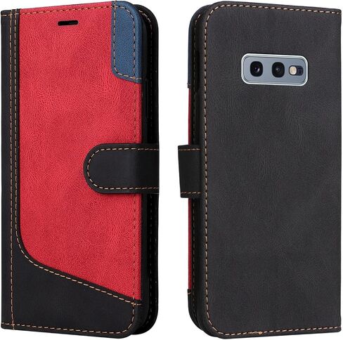 Asuwish Phone Case for Samsung Galaxy S10e Wallet Cover with Tempered Glass Screen Protector and Leather Flip Cover Credit Card Holder Slot Stand Cell S 10e 10se Se10 Women Men Black in Saudi Arabia