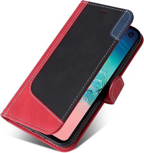 Asuwish Phone Case for Samsung Galaxy S10e Wallet Cover with Tempered Glass Screen Protector and Leather Flip Cover Credit Card Holder Slot Stand Cell S 10e 10se Se10 Women Men Black in Saudi Arabia