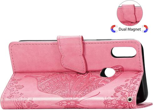 حافظة هواوي Y9 2019 حافظة بلينغ الماس فراشة منقوشة محفظة فليب بو الجلود فتحات بطاقة مغناطيسية مع غطاء حامل لهواوي Y9 2019 الماس فراشة روز الذهب SD in Kuwait