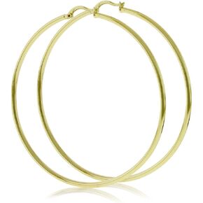 Women's 2mm Big Skinny Lightweight Hoops 14k Yellow Gold Filled Medium Large Extra Large Hoop Earrings 40-100mm Width