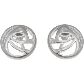 Alexander Castle Charles Rennie Mackintosh 925 Sterling Silver Earrings for Women Teens Girls - Stud Earrings with Jewellery Gift Box - 8mm x 8mm