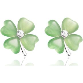 CSIYANJRY99 St.Patrick's Day Stud Earrings for Women Girls,Irish Shamrock Stud Earrings,Green Shamrock Earrings Irish Holiday Gifts