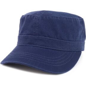 Armycrew Garment Washed Cotton Twill Military Style Flat Top Hat