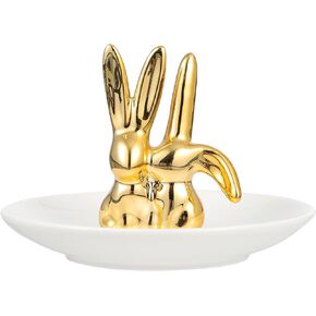 Zerodeko Serving Dish Tray Pineapple Ring Holder Dish Ceramic Trinket Dish Jewelry Tray Necklaces Earrings Holder Display Organizer Bracelets Plate Home Decoration Necklace Storage Plate
