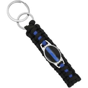Infinity Collection Police Keychain, Blue Line Keychain, Police Paracord Keychain, Gift for Police Officers & Cops