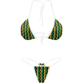 Women's Sexy Thong Bikini SES Two Piece Brazilian Halter String Swimsuit Quick Dry Beach Bikini Bathing Suit M-2XL
