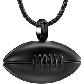 Urn Necklace for Ashes Cremation Jewelry America Football/Basketball Keepsake Urn Pendant Memorial Ash Urn Jewelry for Women Men with fill tool