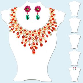 Necklace Stand Display,14.5 Inch White Velvet Necklace Display Stands for Selling, Earring Displays Stands for Selling, Collapsible Jewelry Display Busts(set of 6)
