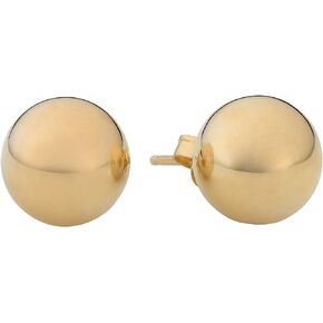 Kooljewelry 14k Yellow Gold Ball Stud Earrings (4, 6 and 8 mm)